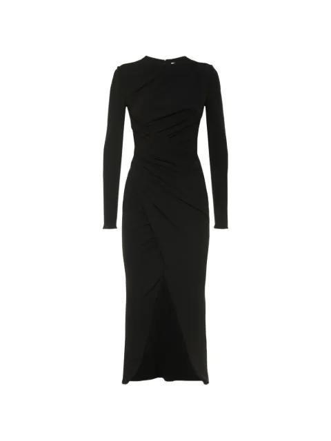 long-sleeve round-neck maxi dress by MICHAEL KORS