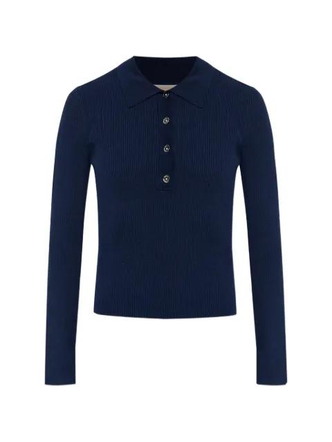long-sleeves ribbed polo top by MICHAEL KORS