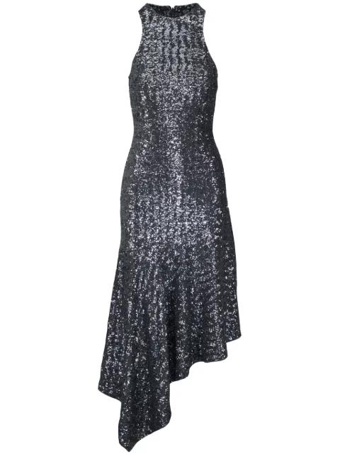 lurex asymmetric dress by MICHAEL KORS