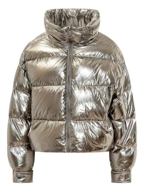 metallic puffer jacket by MICHAEL KORS
