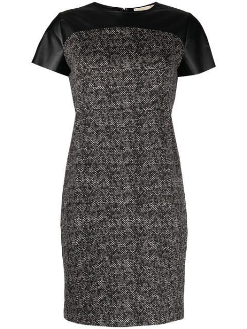 panelled faux-leather minidress by MICHAEL KORS