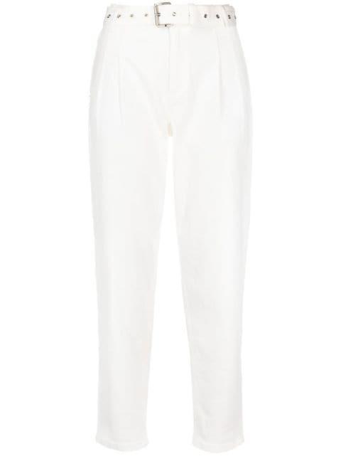 pleat-detail belted jeans by MICHAEL KORS
