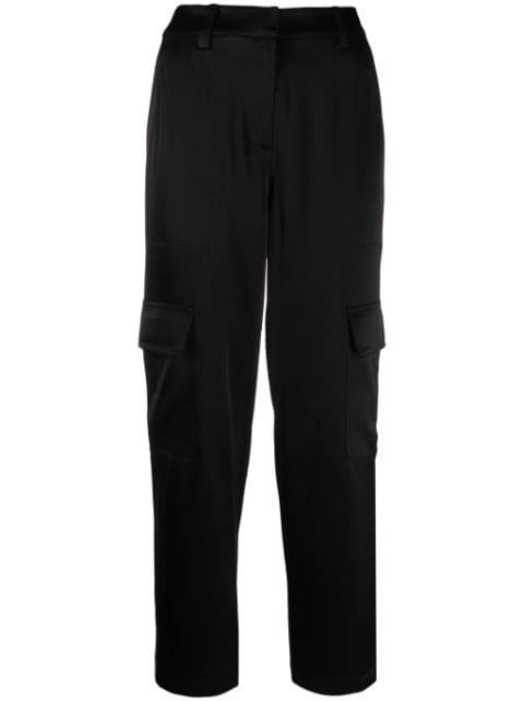 satin-finish tapered-leg trousers by MICHAEL KORS