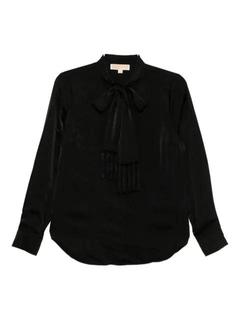satin fringed blouse by MICHAEL KORS