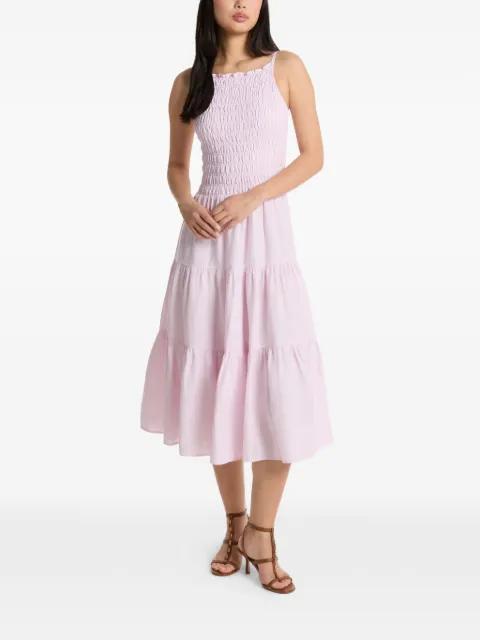 smocked tiered dress by MICHAEL KORS