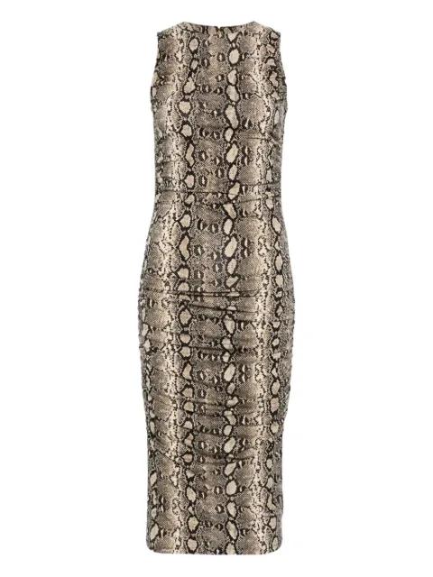 snakeskin-print midi dress by MICHAEL KORS