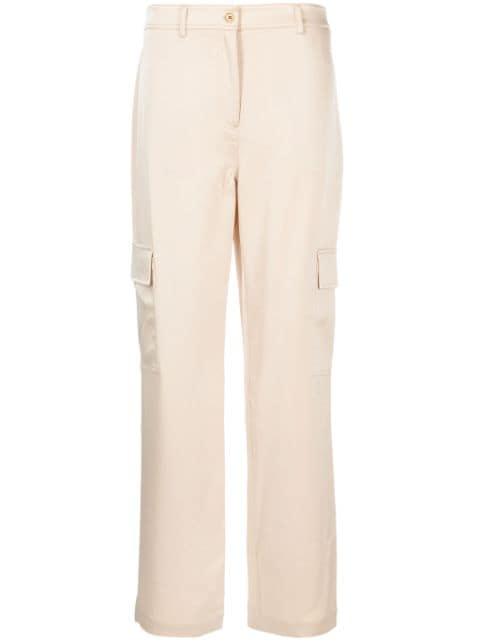 straight-leg satin-finish trousers by MICHAEL KORS
