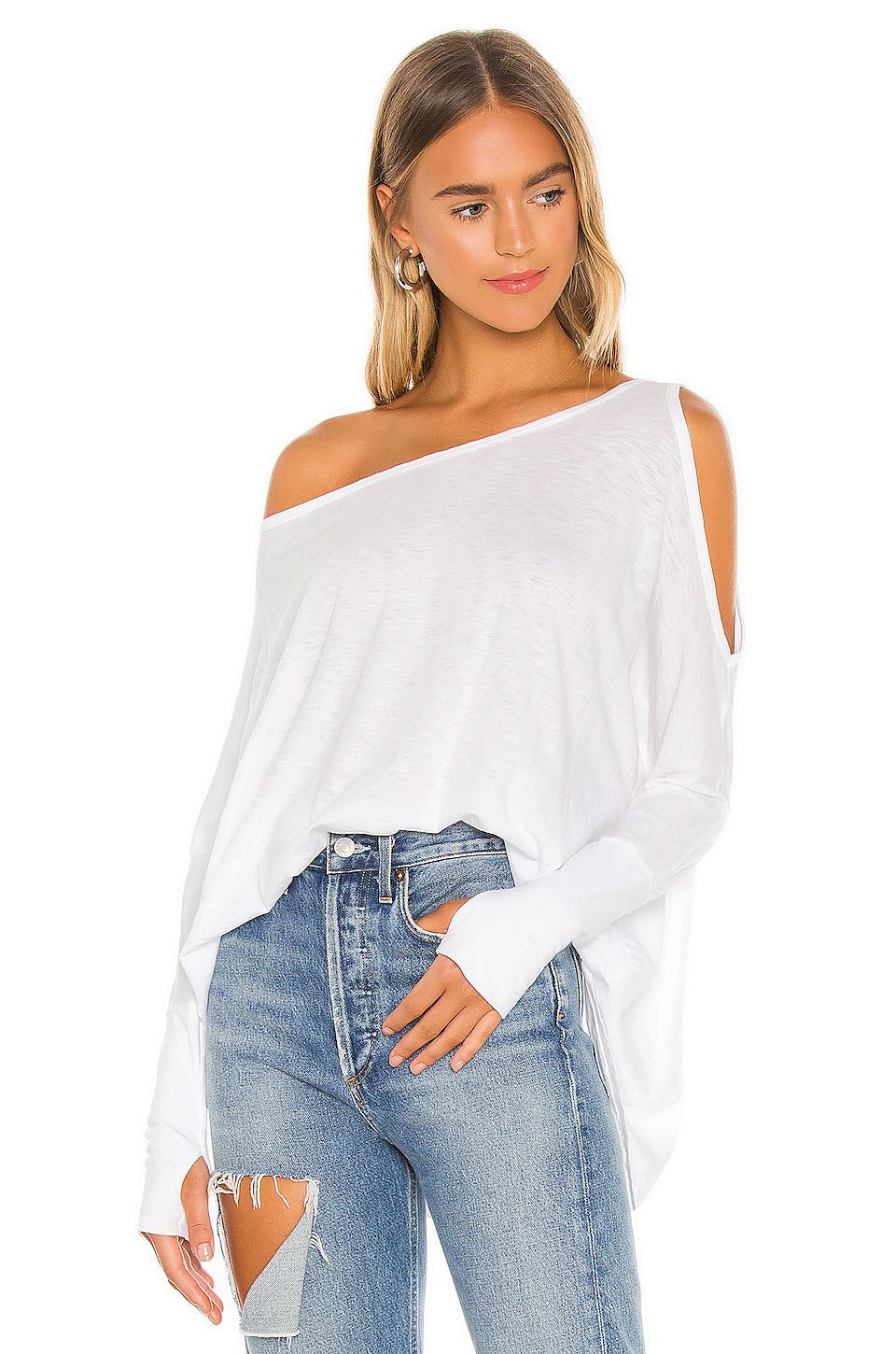 Michael Lauren Deuce Top in White by MICHAEL LAUREN