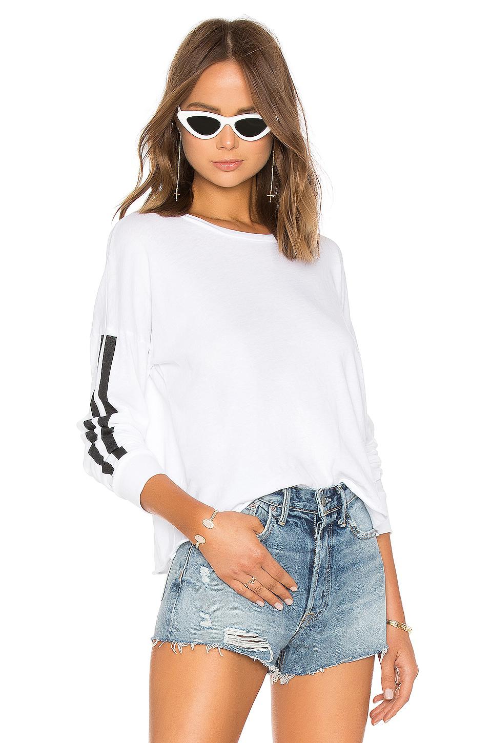 Michael Lauren Keegan Crop Tee in White by MICHAEL LAUREN