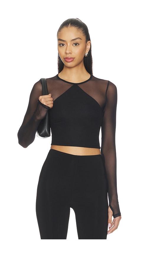 Michael Lauren Mercutio Long Sleeve Top in Black by MICHAEL LAUREN