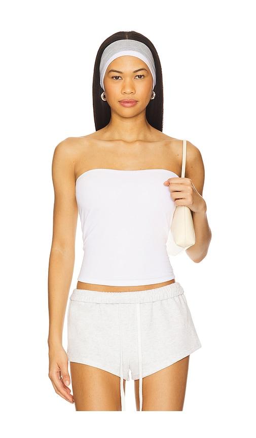 Michael Lauren Oli Tube Top in White by MICHAEL LAUREN