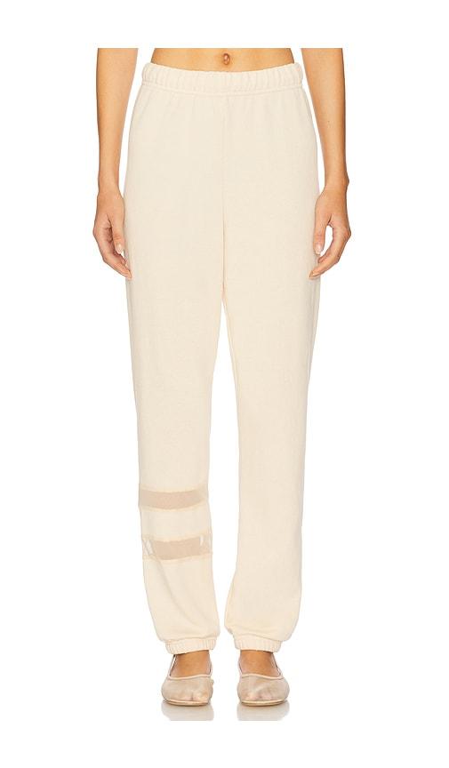 Michael Lauren Setton Mesh Contrast Pant in Nude by MICHAEL LAUREN