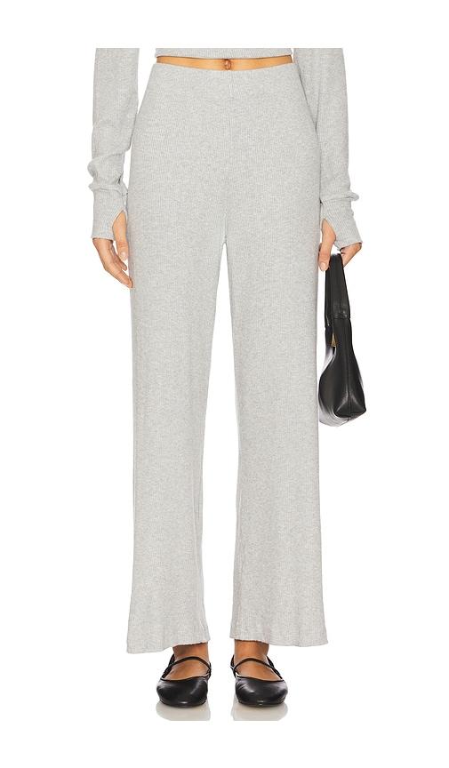Michael Lauren Theoden Wide Leg Pant in Light Grey by MICHAEL LAUREN