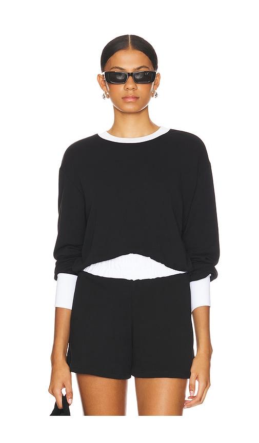 Michael Lauren Trayvon Crop Pullover in Black by MICHAEL LAUREN