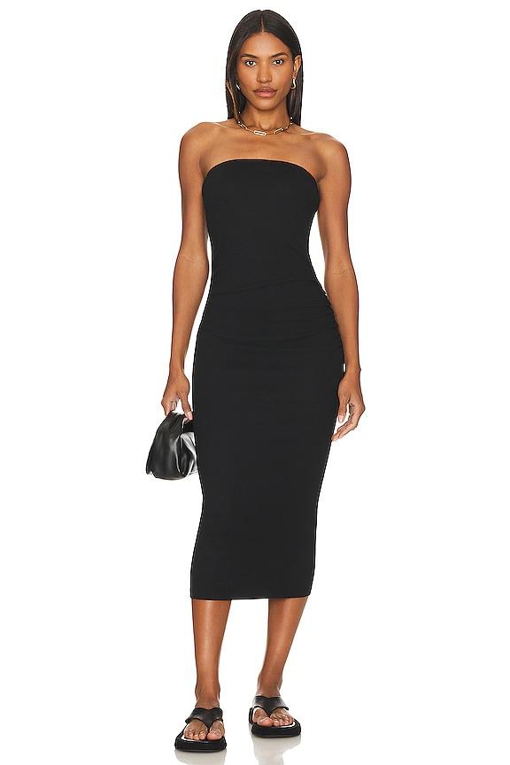 Michael Stars Rosella Strapless Midi Dress in Black by MICHAEL STARS