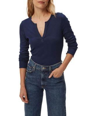 Salem Mixed Placket Henley Tee by MICHAEL STARS