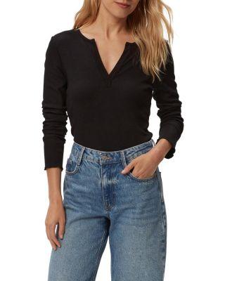 Salem Mixed Placket Henley Tee by MICHAEL STARS