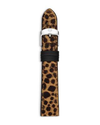 Leopard Print Calf Hair Watch Strap by MICHELE