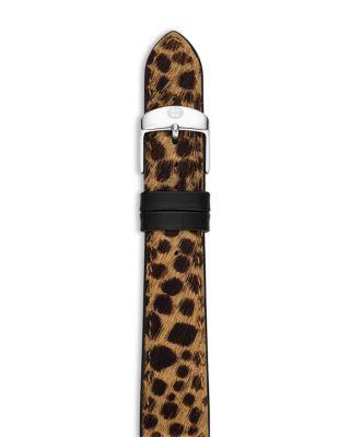 Leopard Print Calf Hair Watch Strap by MICHELE