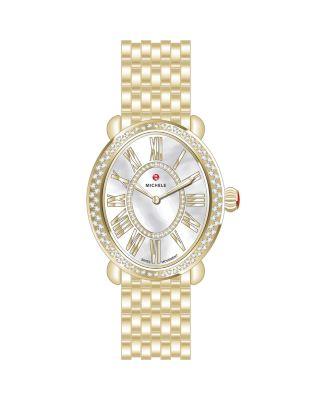 Serein Oval Diamond 18K Gold-Plated Watch by MICHELE