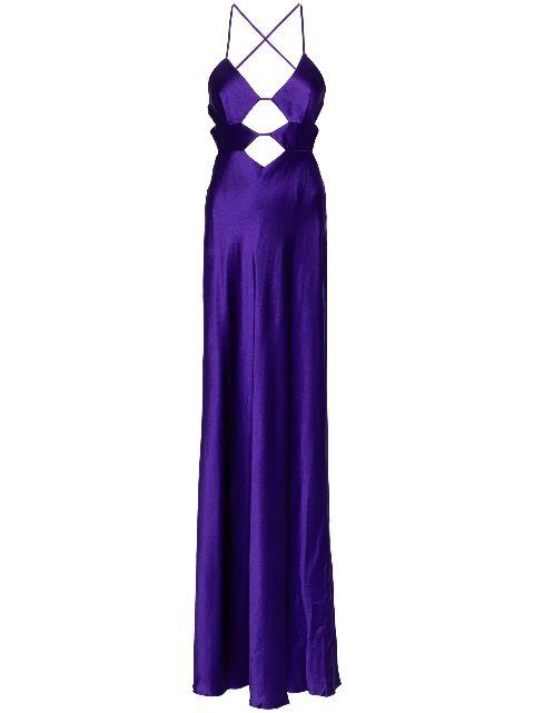 Cutout Detail gown by MICHELLE MASON