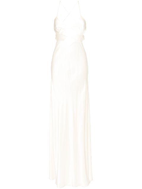 Cutout Detail gown by MICHELLE MASON