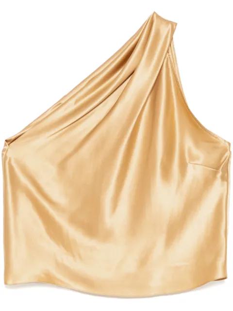 asymmetrical halter neck top by MICHELLE MASON