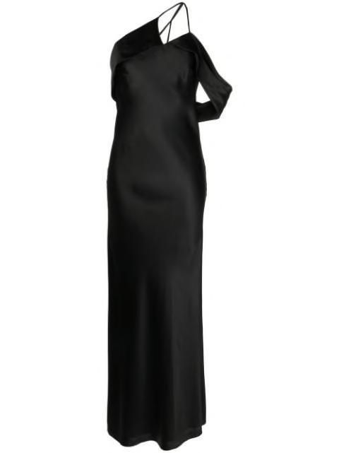 bias-cut one-shoulder gown by MICHELLE MASON