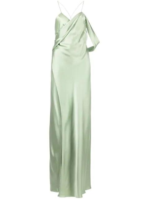 cowl-neck sleeveless gown by MICHELLE MASON