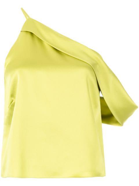 draped cowl asymmetrical top by MICHELLE MASON