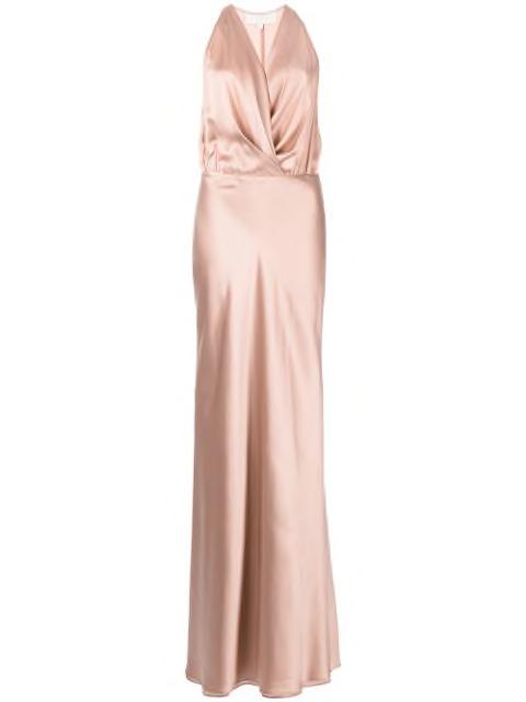 draped halterneck dress by MICHELLE MASON