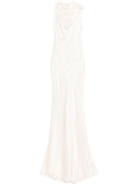 ruffle bias gown by MICHELLE MASON