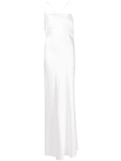 silk cowl neck gown by MICHELLE MASON
