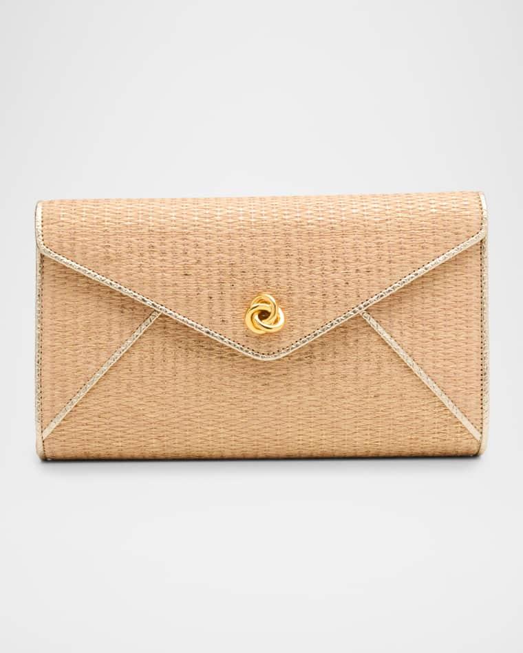 Frieda Metallic Woven Clutch Bag by MICHELLE WILHITE