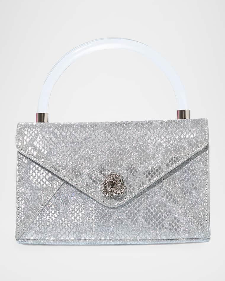 Mini Frieda Snake-Print Clutch Bag by MICHELLE WILHITE