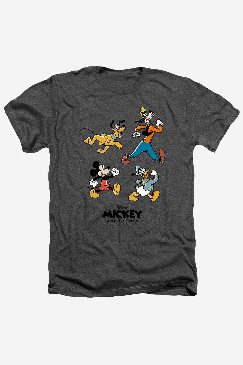Mickey Mouse And Friends Running Mens T-Shirt Grey by MICKEY MOUSE