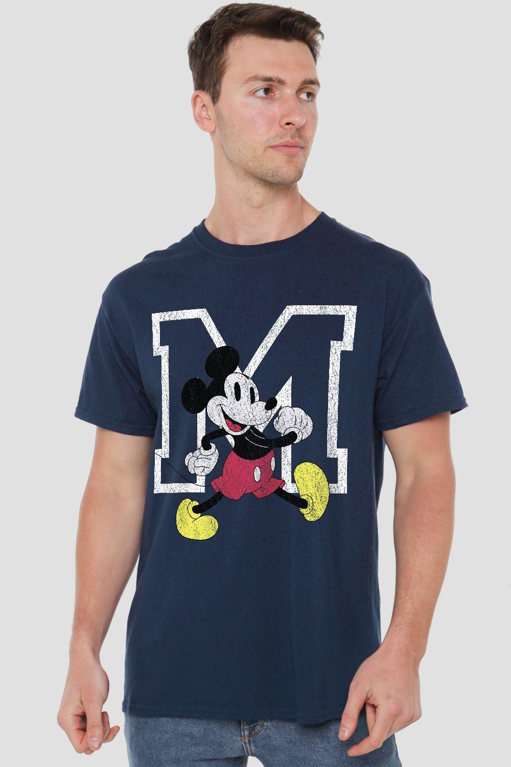 Mickey Mouse Classic Walk Mens T-Shirt Navy by MICKEY MOUSE