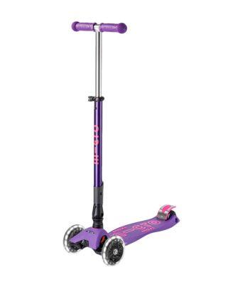 Maxi Foldable LED 3-Wheel Kids Scooter for Ages 5-12 by MICRO KICKBOARD