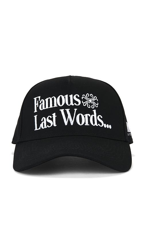 Midnight Rodeo Famous Last Words Hat in Black by MIDNIGHT RODEO