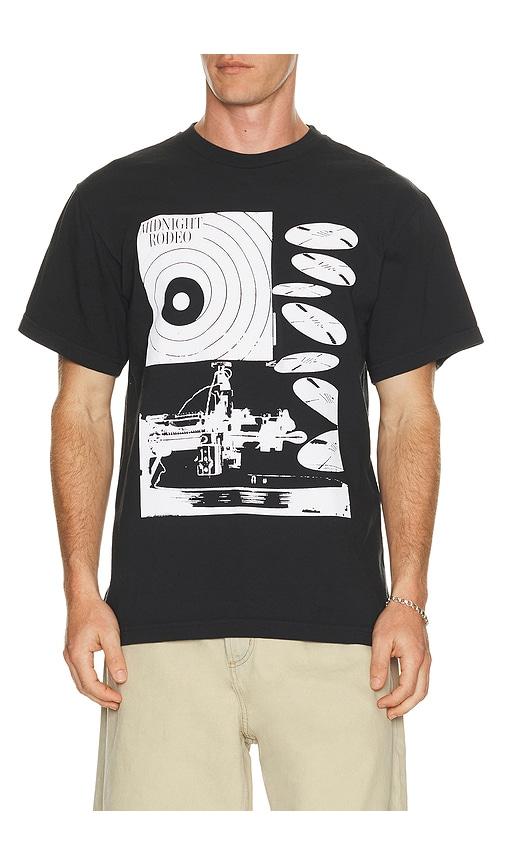 Midnight Rodeo Record Tee in Black by MIDNIGHT RODEO