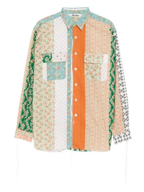 patchwork pocket shirt by MIDORIKAWA