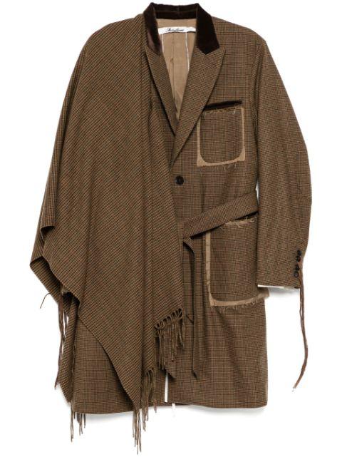 raw edge detailing coat by MIDORIKAWA
