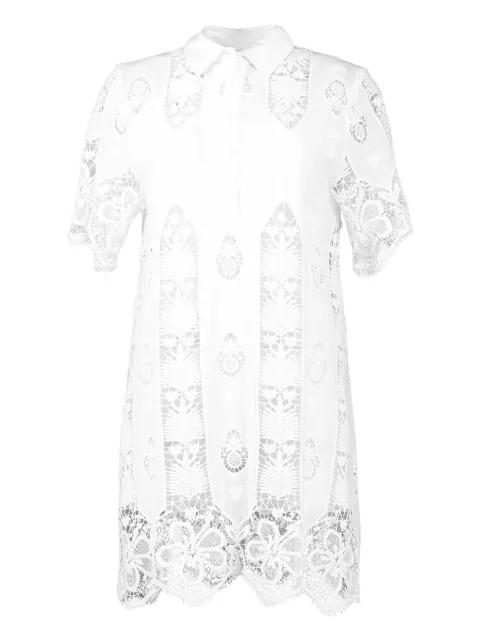 Elle lace-panel mini dress by MIGUELINA