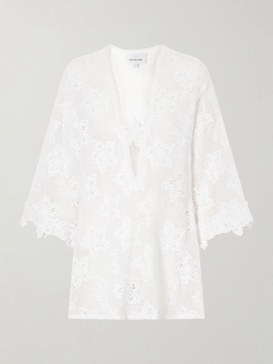 Jane cotton-lace coverup by MIGUELINA