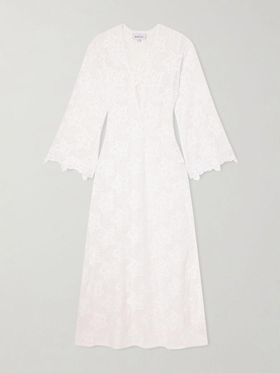 Jane embroidered cotton coverup by MIGUELINA