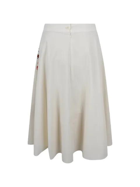 Corfu embroidered A-line skirt by MII