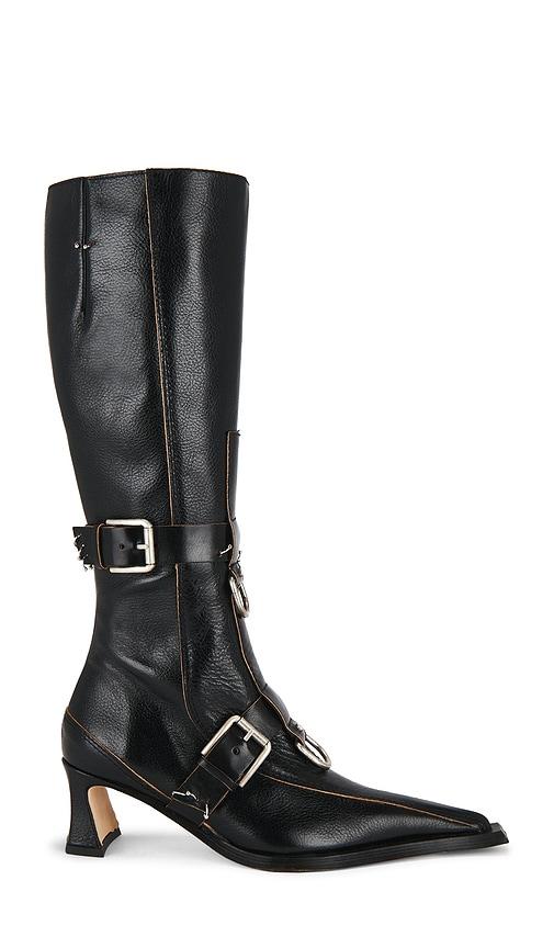 Miista Eliya Buckled Tall Boots in Black by MIISTA