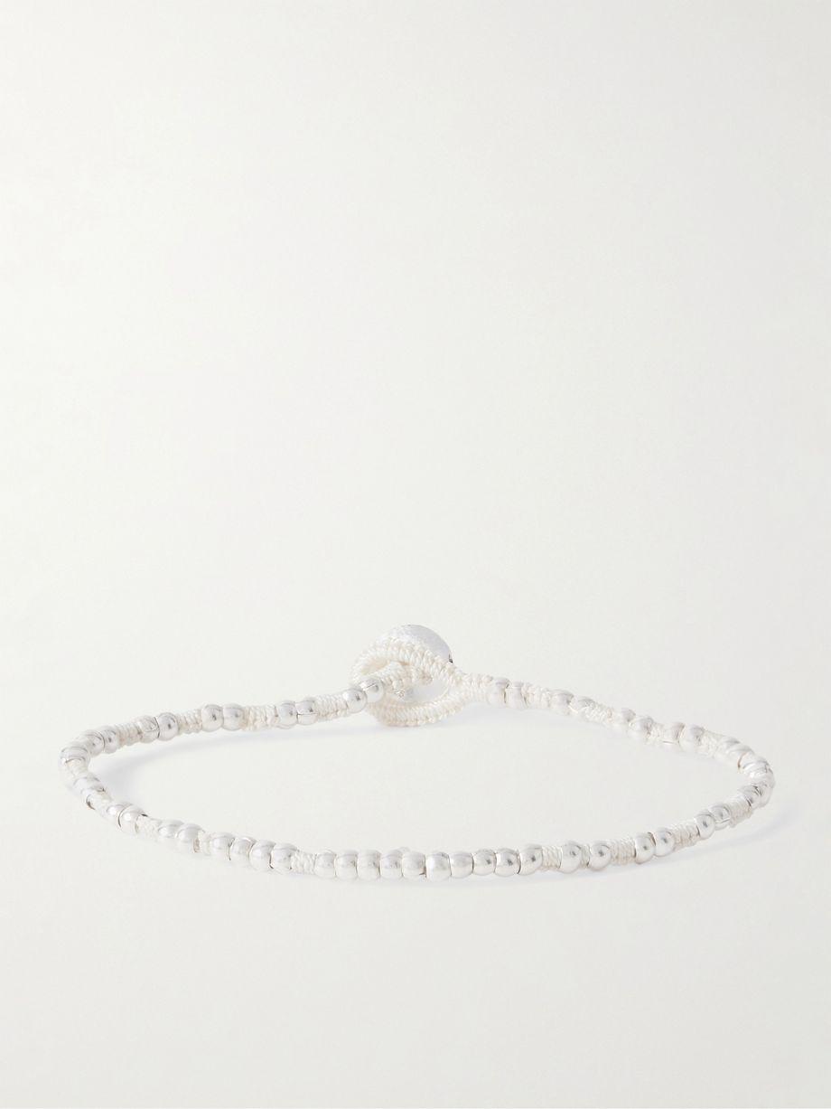 Sterling Silver and Silk-Cord Beaded Bracelet by MIKIA Sterling Silver and Silk-Cord Beaded Bracelet by MIKIA