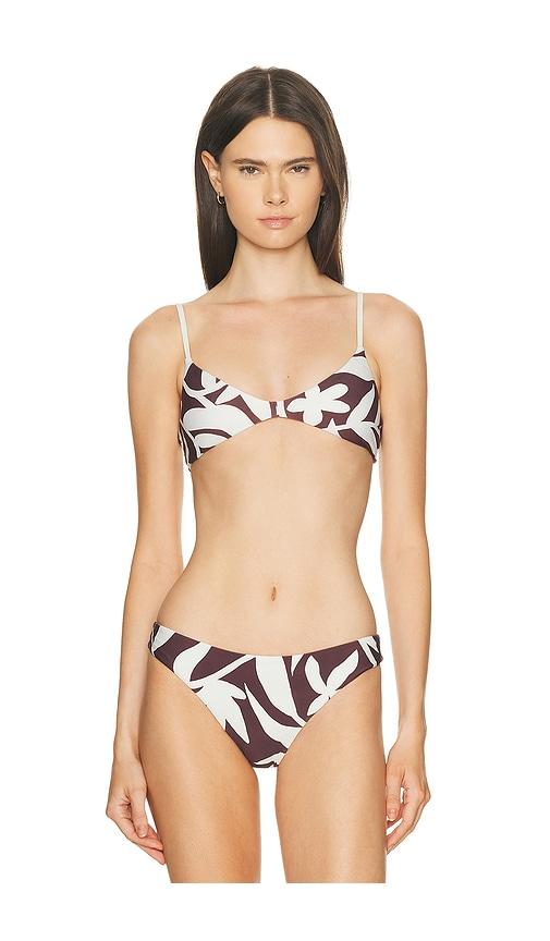 MIKOH Aster Bikini Top in Cream by MIKOH