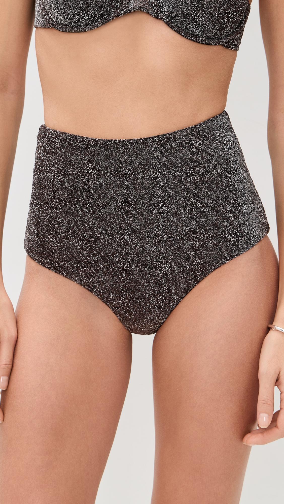 Metallic Lami Bikini Bottoms by MIKOH